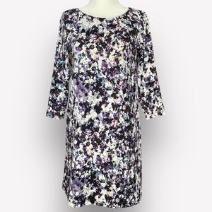 H&M Abstract Dress Size XS Above Knee 3/4 Sleeves Multicolor